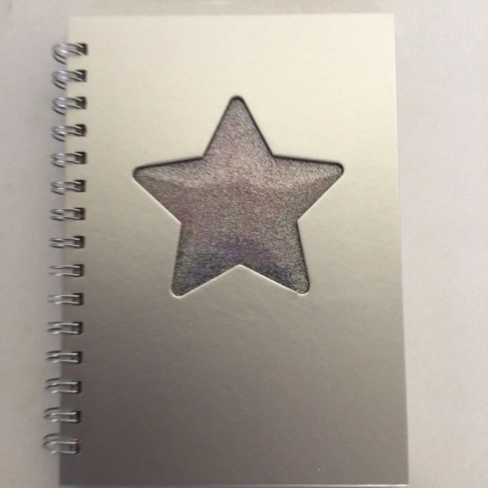 SILVER GLITTER STAR JOURNAL NWT